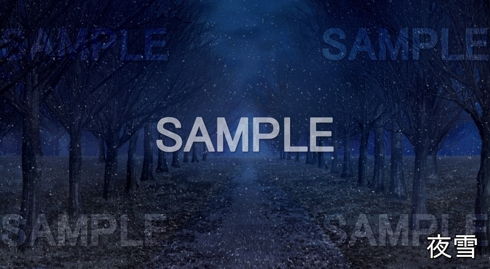 【背景素材】冬の並木道② (自然&冬編part08-winter_namiki)