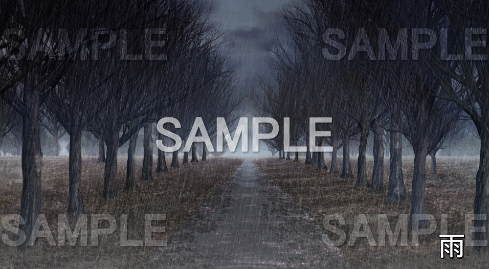 【背景素材】冬の並木道② (自然&冬編part08-winter_namiki)