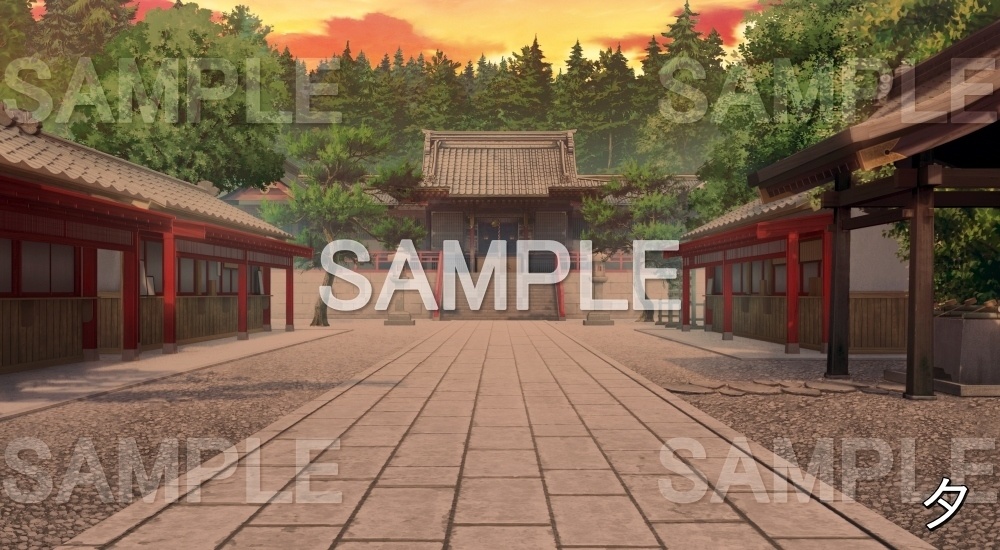 【背景素材】神社① (自然&冬編part08-winter_shrine)