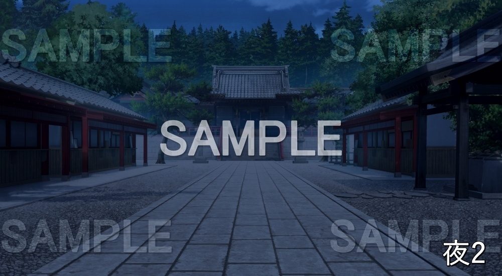 【背景素材】神社① (自然&冬編part08-winter_shrine)