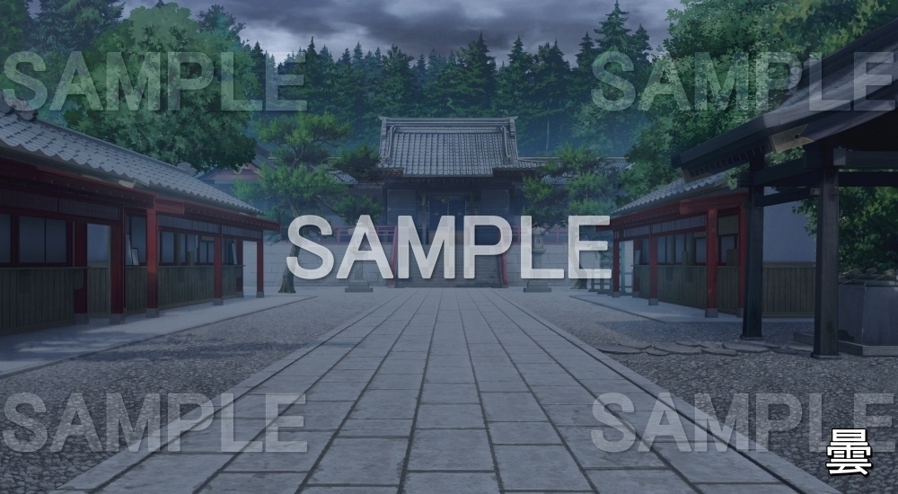 【背景素材】神社① (自然&冬編part08-winter_shrine)