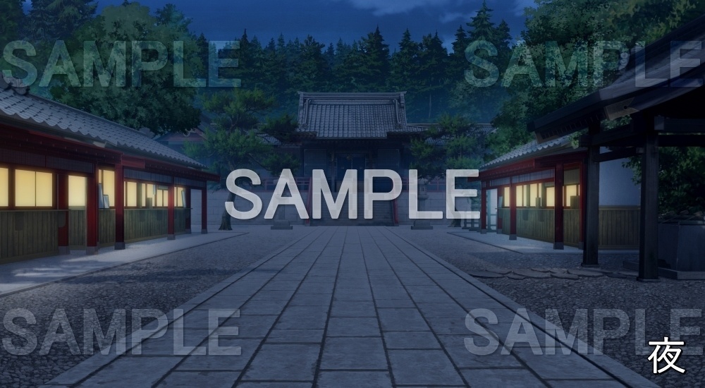 【背景素材】神社① (自然&冬編part08-winter_shrine)