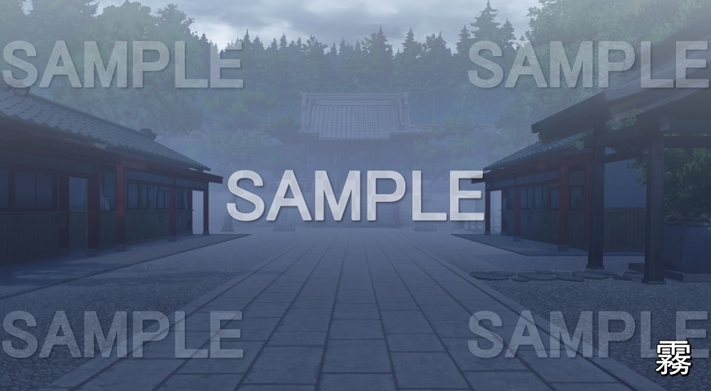 【背景素材】神社① (自然&冬編part08-winter_shrine)