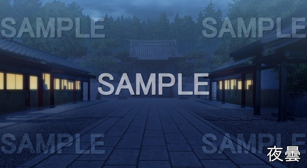 【背景素材】神社③ (自然&冬編part08-winter_shrine)