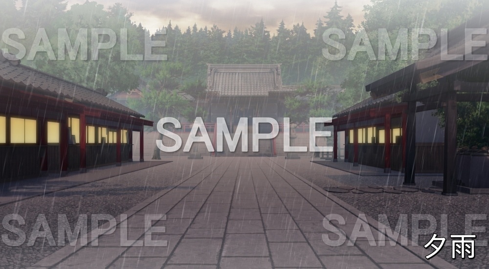 【背景素材】神社③ (自然&冬編part08-winter_shrine)
