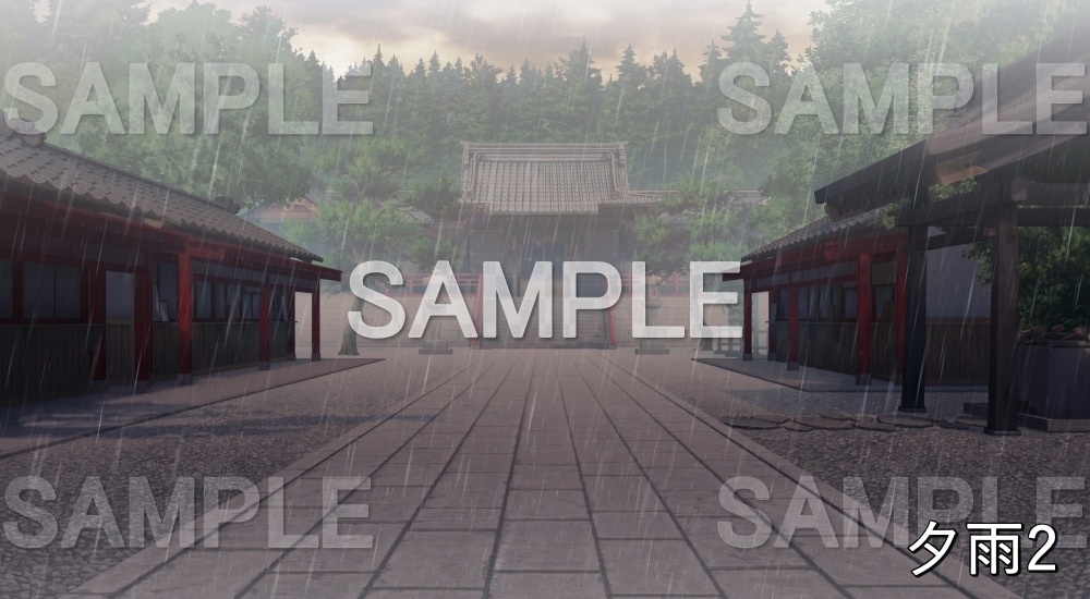 【背景素材】神社③ (自然&冬編part08-winter_shrine)