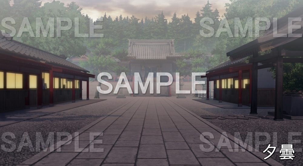 【背景素材】神社③ (自然&冬編part08-winter_shrine)