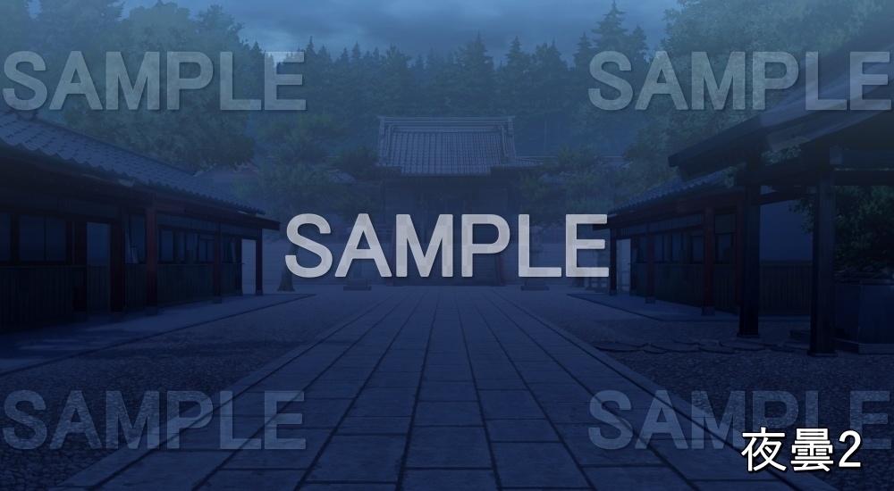 【背景素材】神社③ (自然&冬編part08-winter_shrine)