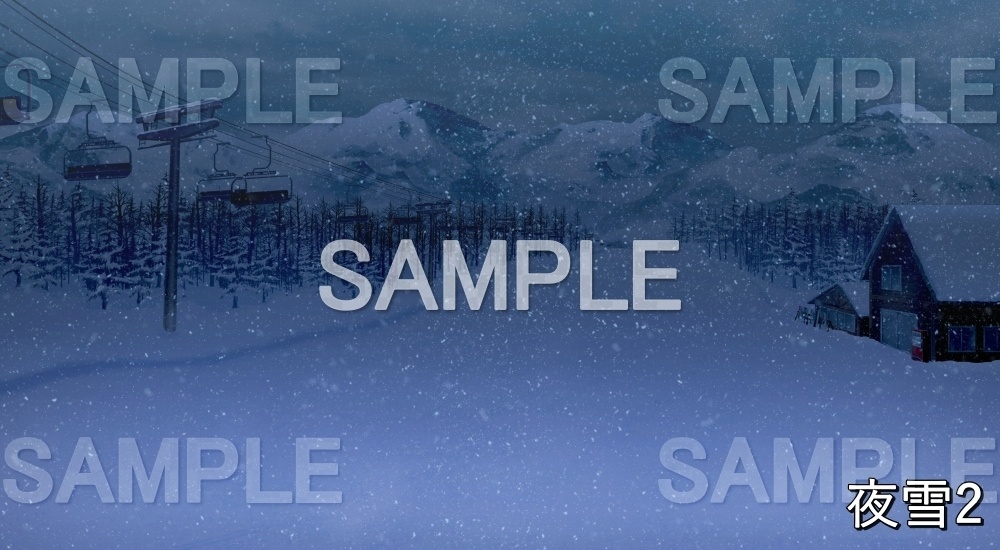 【背景素材】スキー場② (自然&冬編part08-winter_skiing)