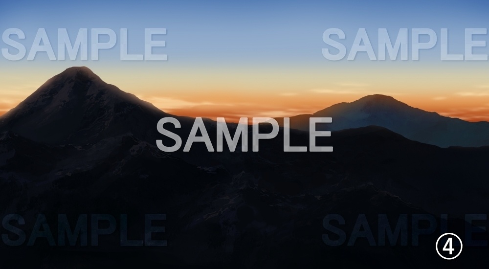 【背景素材】初日の出 (自然&冬編part08-winter_skiing)