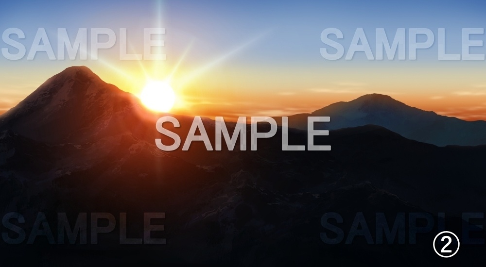 【背景素材】初日の出 (自然&冬編part08-winter_skiing)