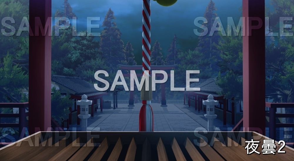 【背景素材】鈴緒/参拝② (自然&冬編part08-winter_shrine05)