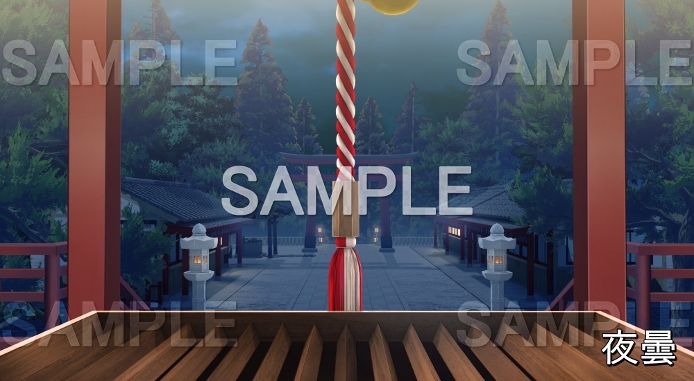 【背景素材】鈴緒/参拝② (自然&冬編part08-winter_shrine05)