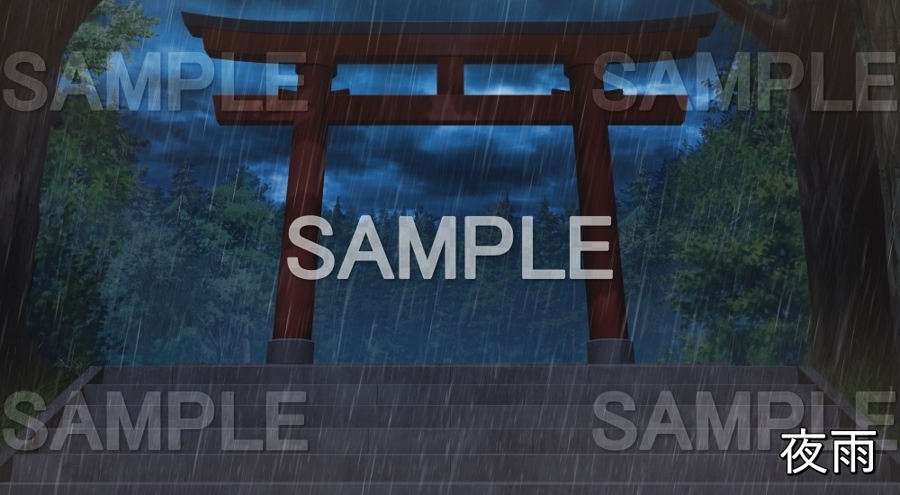 【背景素材】鳥居② (自然&冬編part08-winter_shrine01)