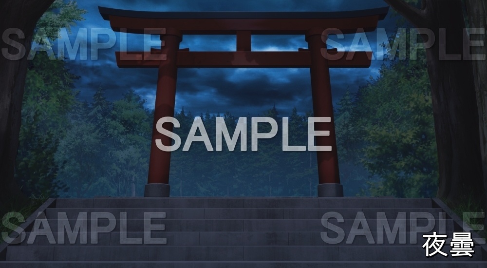 【背景素材】鳥居② (自然&冬編part08-winter_shrine01)