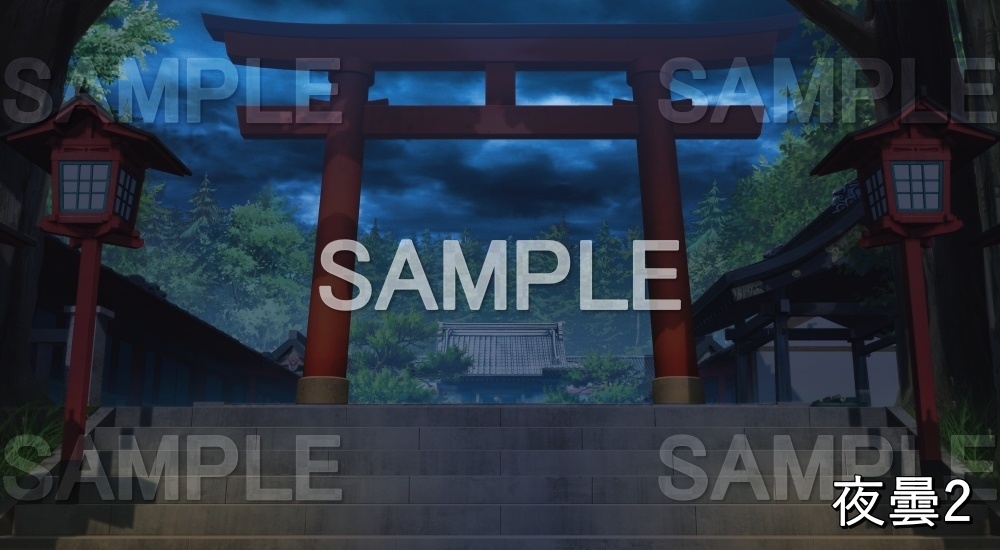 【背景素材】神社の鳥居② (自然&冬編part08-winter_shrine02)