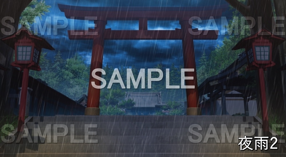 【背景素材】神社の鳥居② (自然&冬編part08-winter_shrine02)