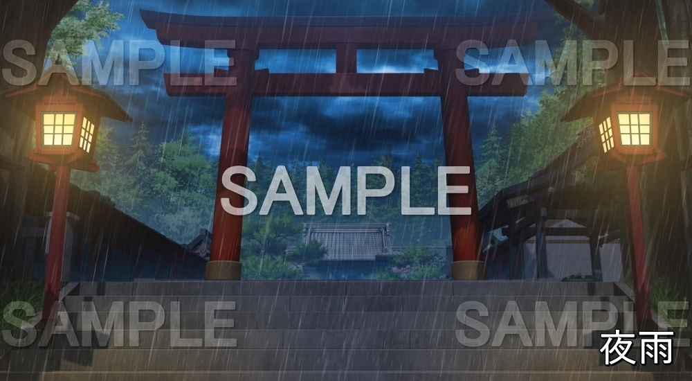 【背景素材】神社の鳥居② (自然&冬編part08-winter_shrine02)