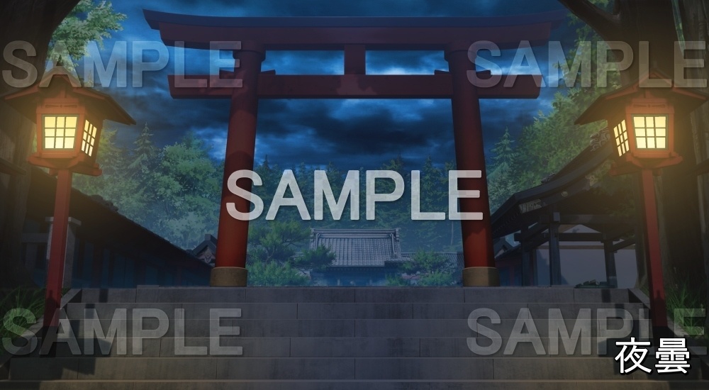 【背景素材】神社の鳥居② (自然&冬編part08-winter_shrine02)