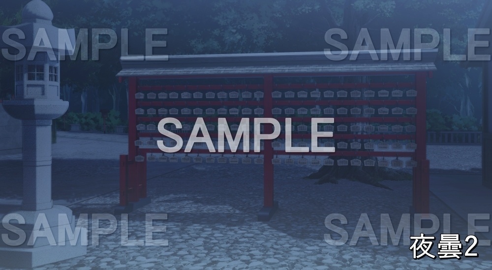 【背景素材】絵馬② (自然&冬編part08-winter_shrine03)