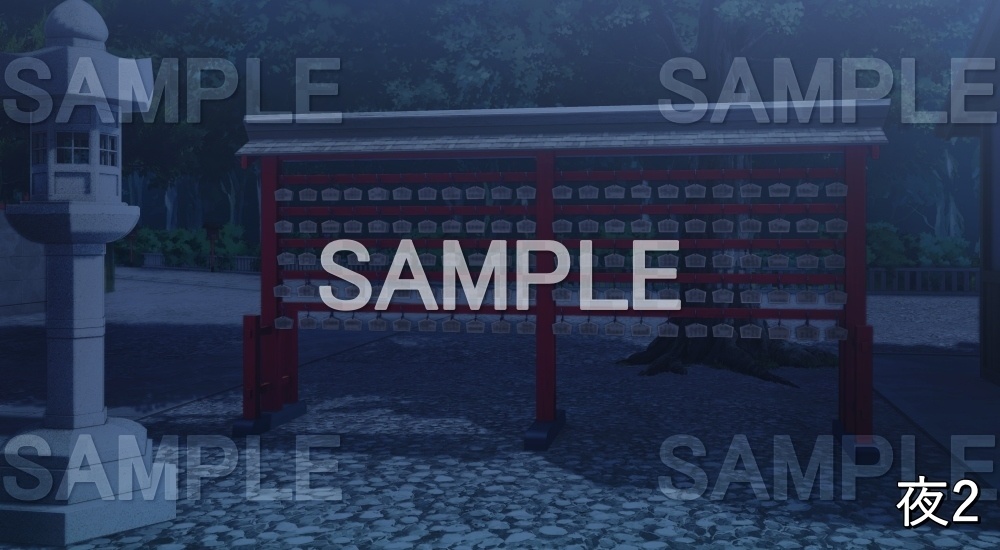 【背景素材】絵馬② (自然&冬編part08-winter_shrine03)