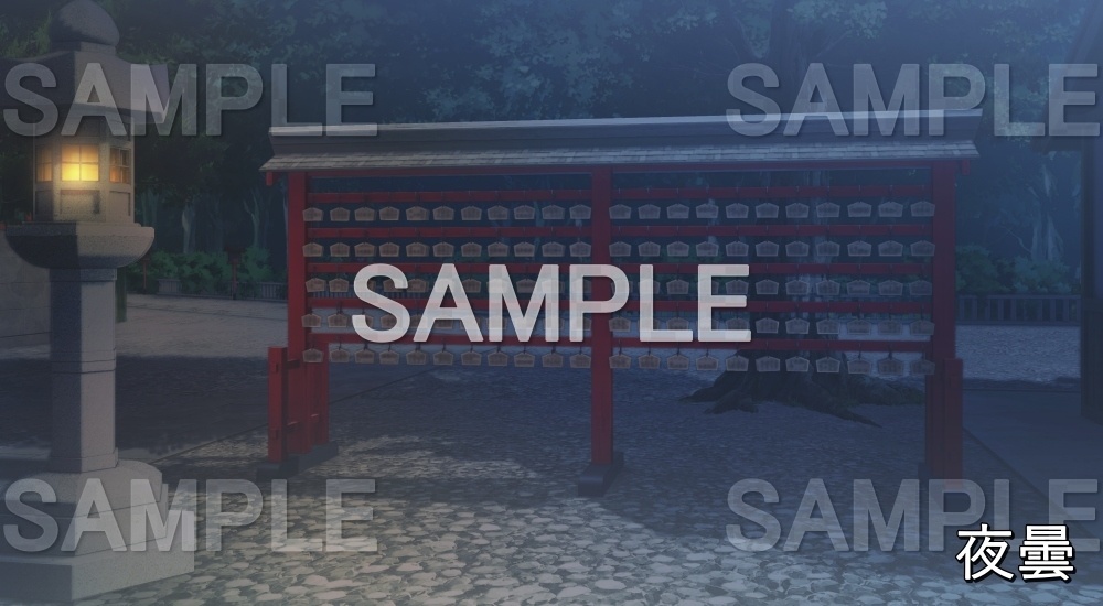 【背景素材】絵馬② (自然&冬編part08-winter_shrine03)