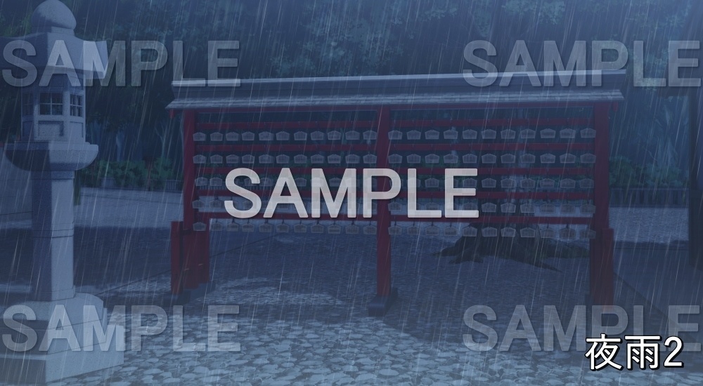 【背景素材】絵馬② (自然&冬編part08-winter_shrine03)