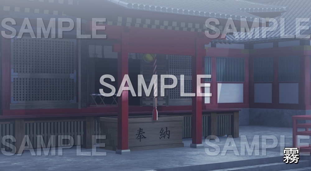 【背景素材】拝殿/参拝① (自然&冬編part08-winter_shrine04)