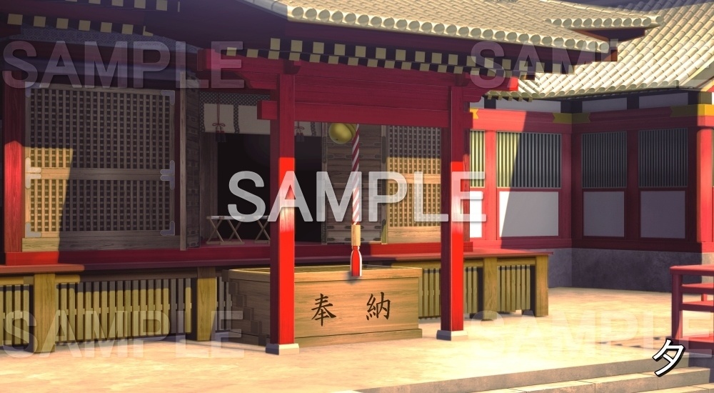 【背景素材】拝殿/参拝① (自然&冬編part08-winter_shrine04)