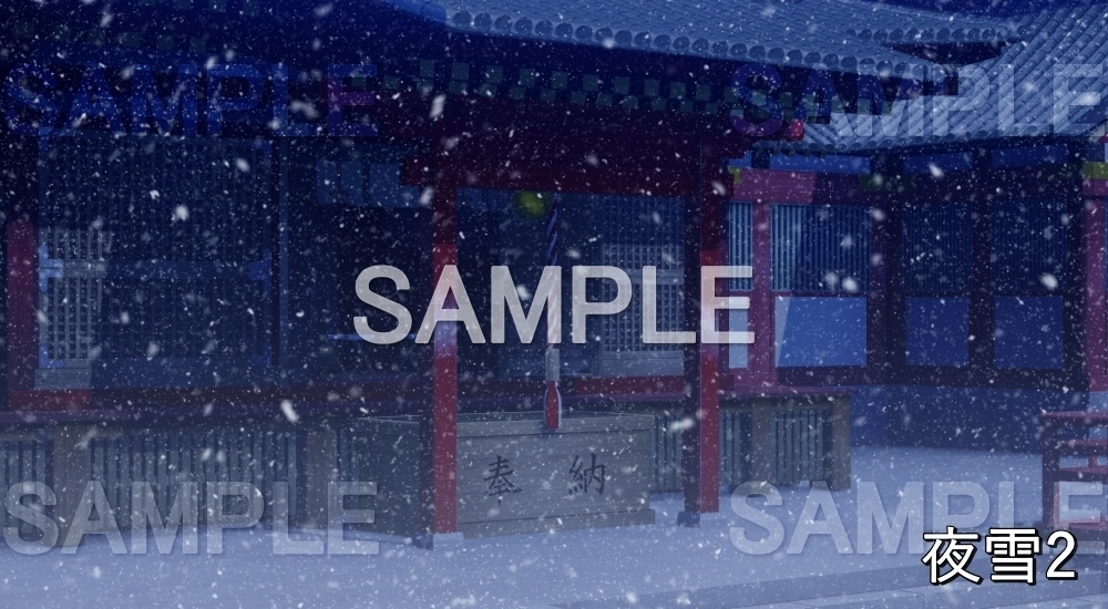 【背景素材】拝殿/参拝② (自然&冬編part08-winter_shrine04)