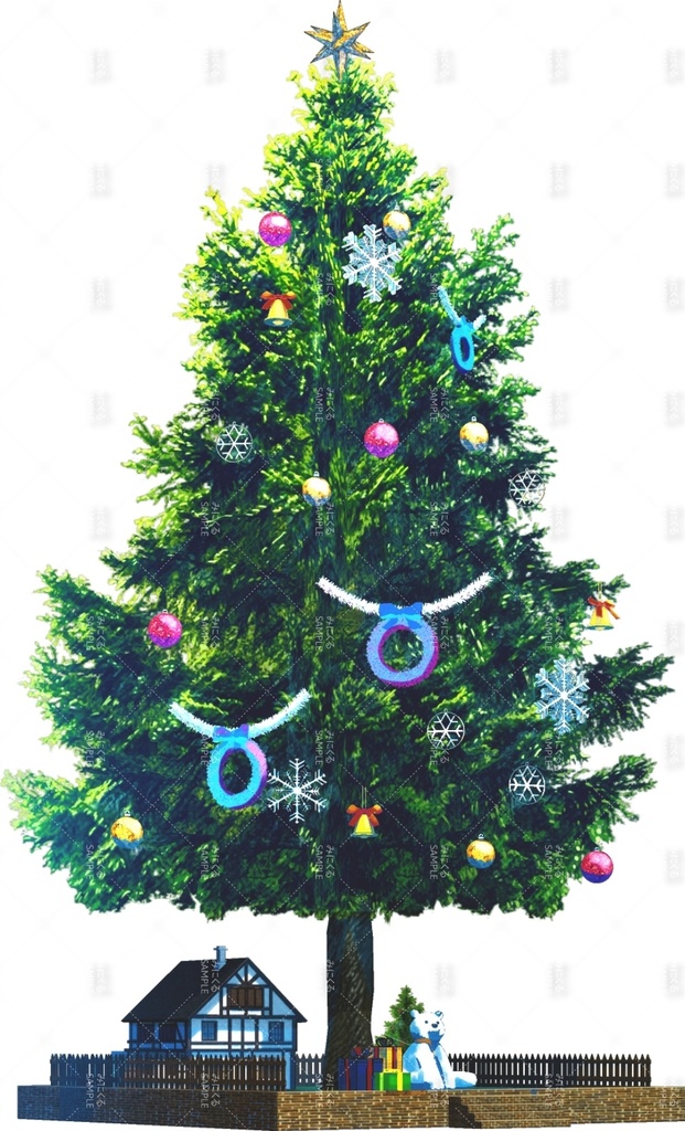【透過素材】クリスマスツリー PNG透過素材 (クリスマス特別版part02-twhiroba_001_tree)