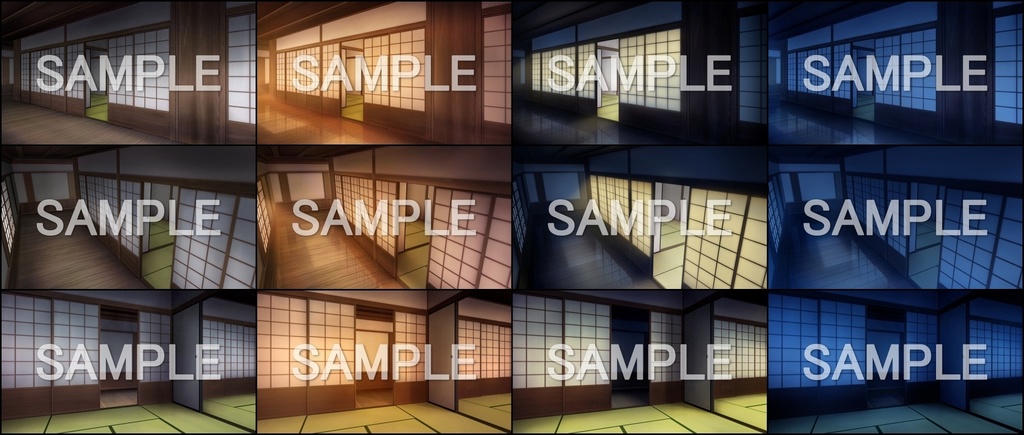 みにくる背景CG素材集『江戸編』part01 ブーストパック (部屋・宿・縁側・廊下)【背景素材集】