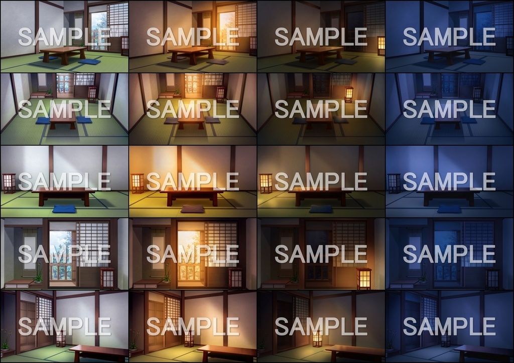 みにくる背景CG素材集『江戸編』part01 ブーストパック (部屋・宿・縁側・廊下)【背景素材集】