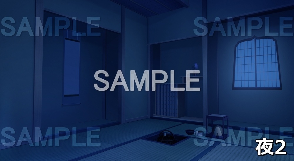 【背景素材】茶室① (江戸編part01-chashitsu_sn01)