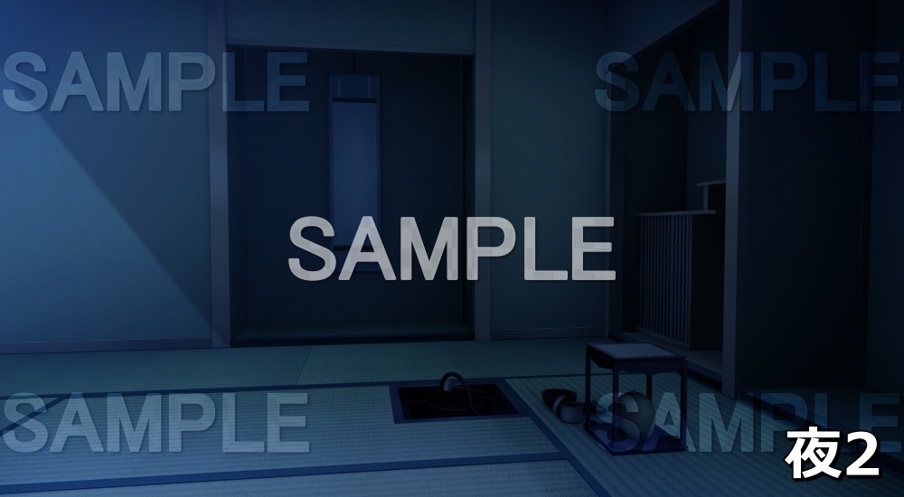 【背景素材】茶室② (江戸編part01-chashitsu_sn02)