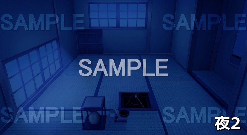 【背景素材】茶室③ (江戸編part01-chashitsu_sn03)