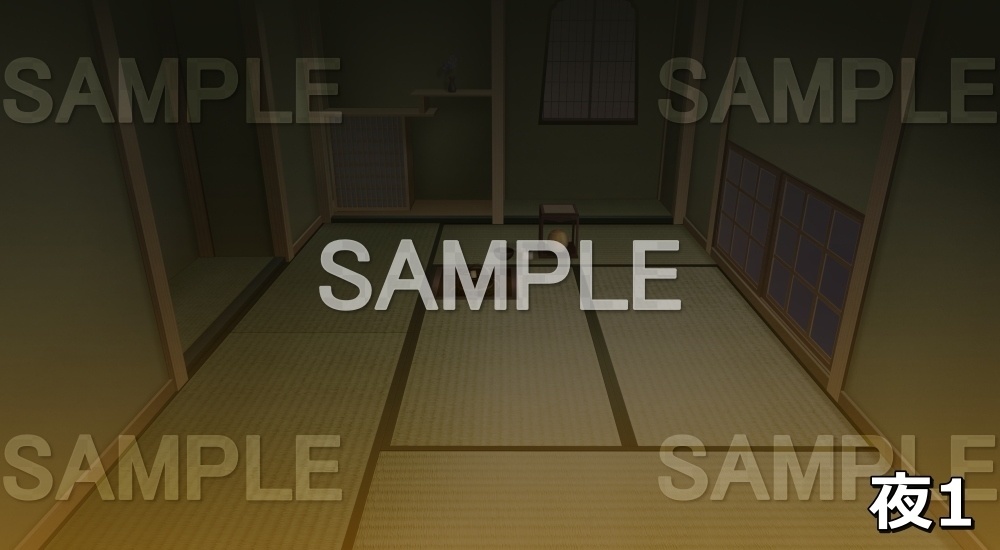 【背景素材】茶室④ (江戸編part01-chashitsu_sn04)