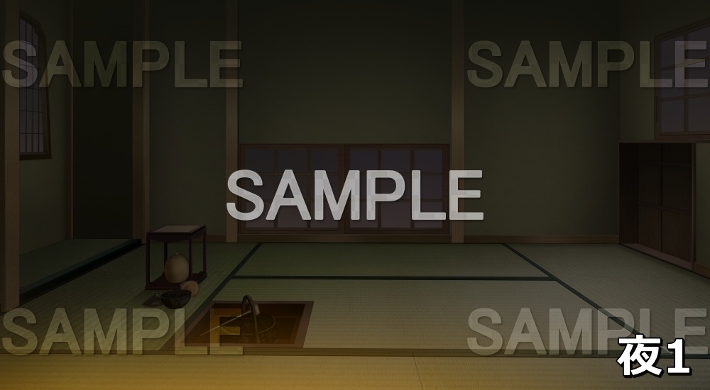 【背景素材】茶室⑤ (江戸編part01-chashitsu_sn05)