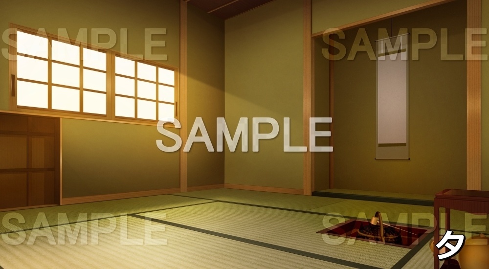 【背景素材】茶室⑥ (江戸編part01-chashitsu_sn06)