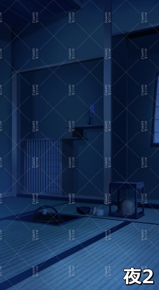 【縦 背景素材】茶室⑧ (江戸編part01-chashitsu_tate02)