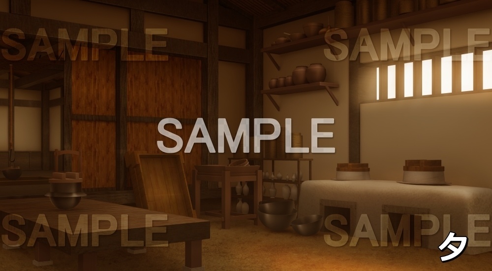 【背景素材】台所① (江戸編part01-inadai_01)