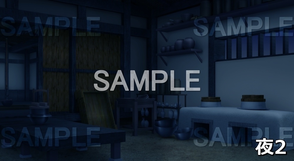 【背景素材】台所① (江戸編part01-inadai_01)