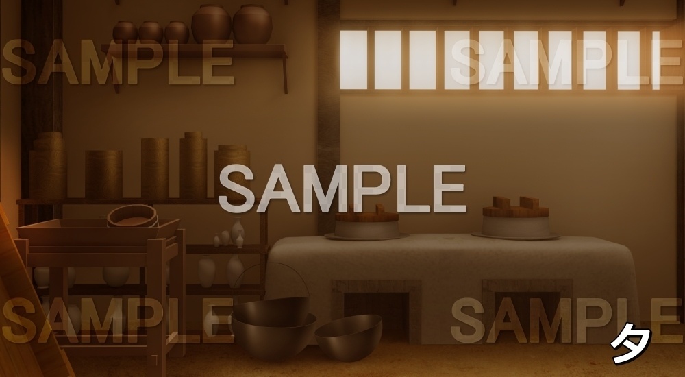 【背景素材】台所② (江戸編part01-inadai_02)