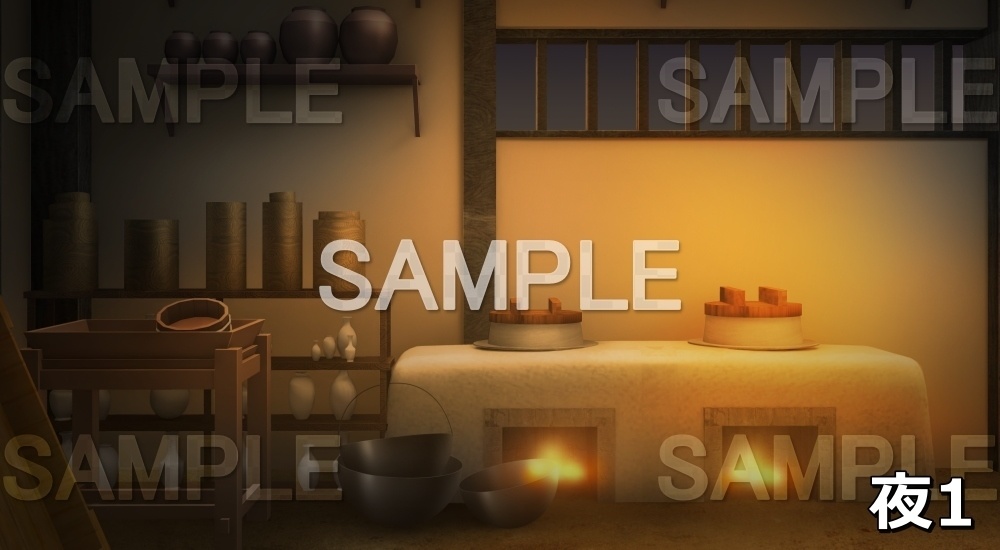 【背景素材】台所② (江戸編part01-inadai_02)