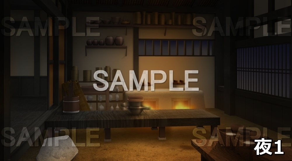 【背景素材】台所③ (江戸編part01-inadai_03)