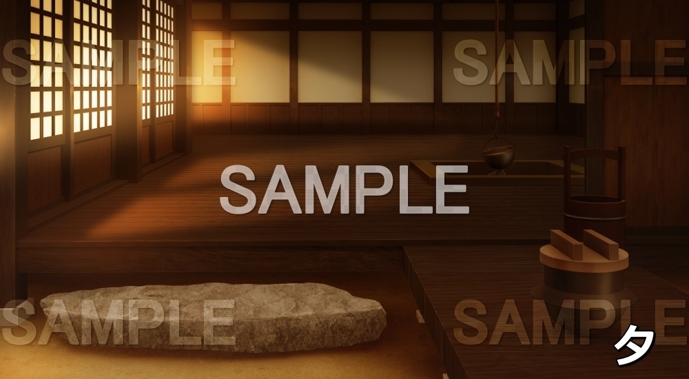 【背景素材】囲炉裏② (江戸編part01-iro_02)