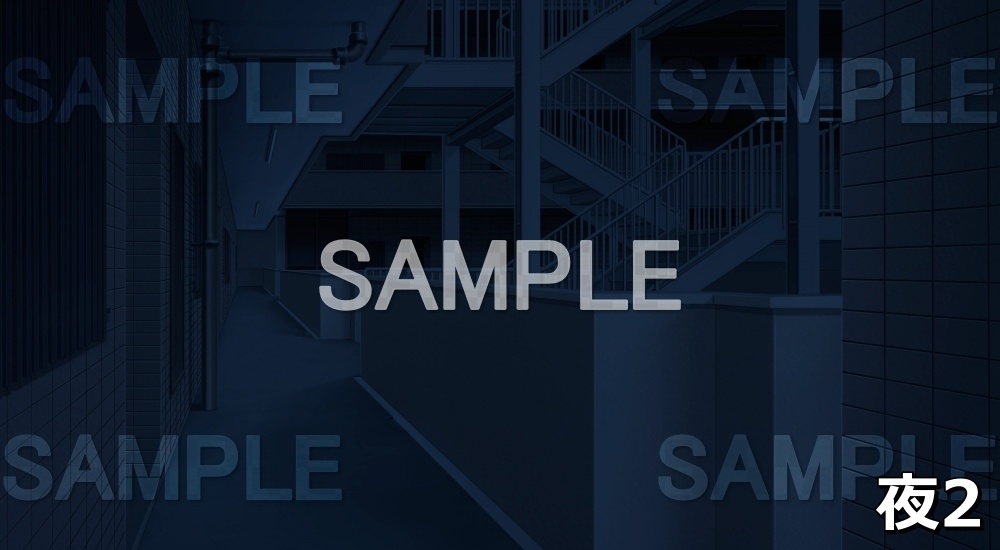 【背景素材】マンション廊下 (日常編part01&02-house001)