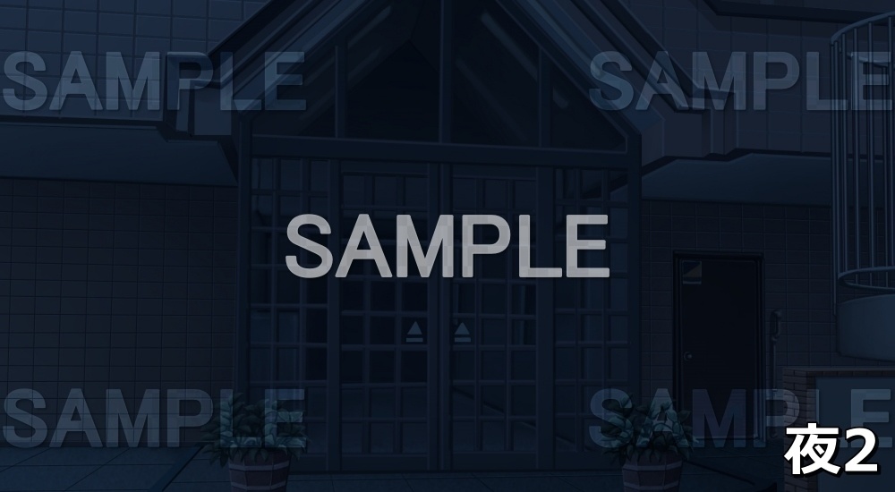 【背景素材】マンション入口 (日常編part01&02-house002)