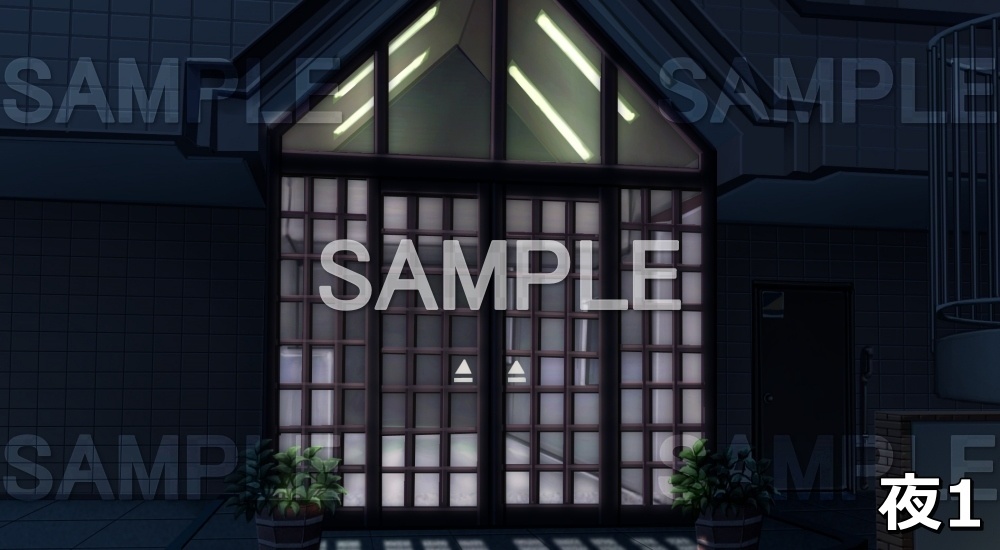 【背景素材】マンション入口 (日常編part01&02-house002)