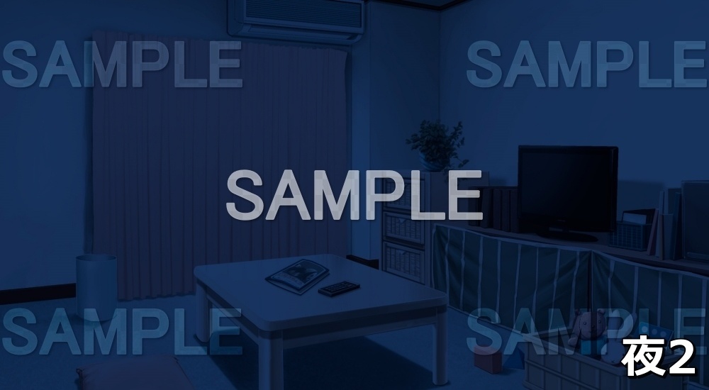 【背景素材】子どもがいる家のリビング (日常編part01&02-niti001)